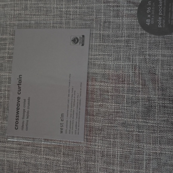 ❤️BUY 2 GET 1 FREE  West Elm Crossweave Curtain - Picture 9 of 9